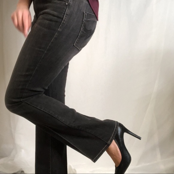 WHBM black Flare Denim Jeans size 8 - Picture 8 of 8